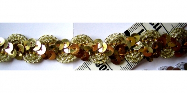 Paillettenband gold